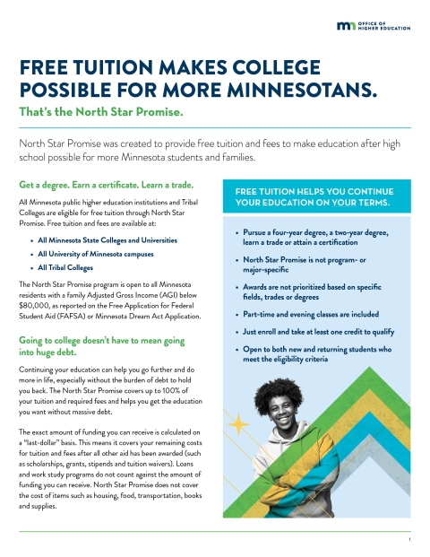 Preview image of North Star Promise Scholarship program fact sheet