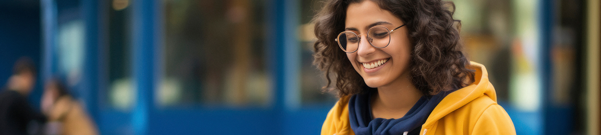 Female high school senior smiling