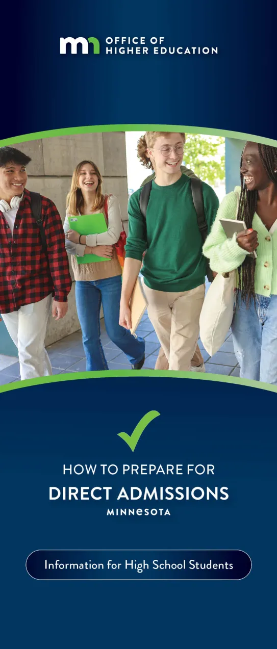 How to prepare for Direct Admissions - Information for high school students brochure cover